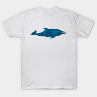 Dolphin Silhouette with Pattern T-Shirt